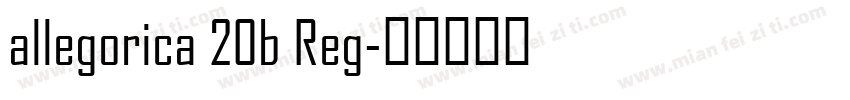 allegorica 20b Reg字体转换